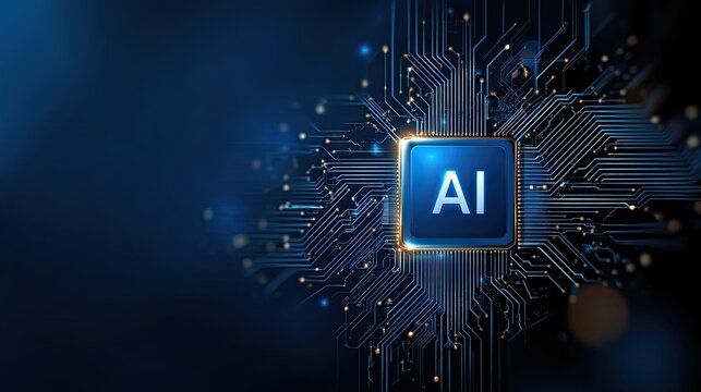 Innovation and Artificial Intelligence in Blue Futuristic Style