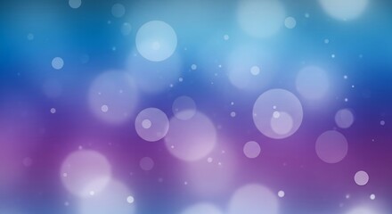 Obraz premium Soft focus bokeh background with a gradient of blue and purple hues, featuring scattered light circles and small sparkling particles.jpeg