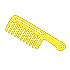 yellow comb isolated on white