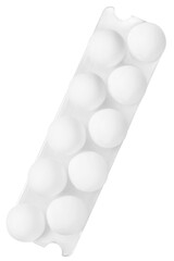 Eggs on a tray isolated