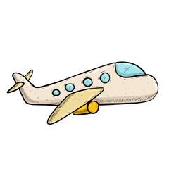 cartoon airplane flying