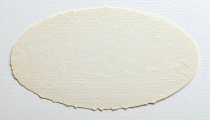 Off-White Oval Paper Texture with Deckle Edge