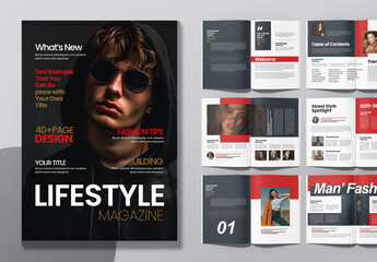 Lifestyle Magazine Modern Editorial Fashion Layout