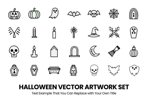 Halloween Vector Icon Set