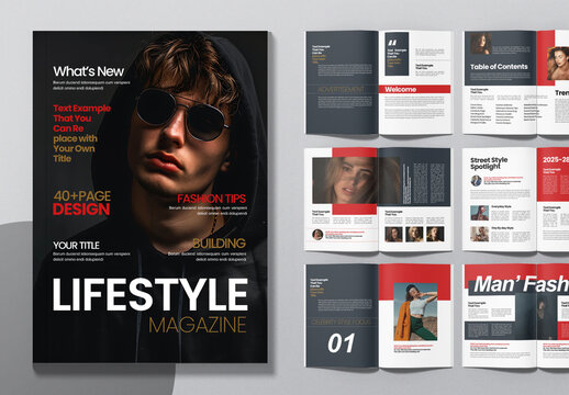 Lifestyle Magazine Modern Editorial Fashion Layout