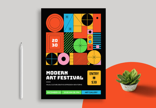 Modern Art Festival Flyer Layout