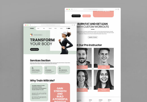 Gym and Workout Landing Page Template