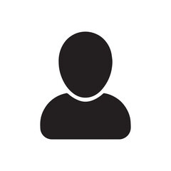 Human head shape vector icon. Person profile silhouette sign. Anonymous face user symbol. Avatar portrait logo. Clip-art illustration.