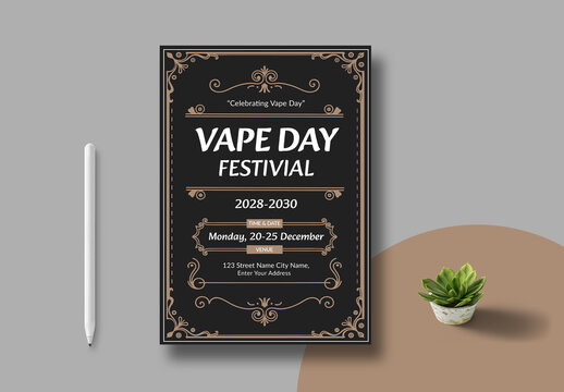 Vape Day Festival Poster Template Layout