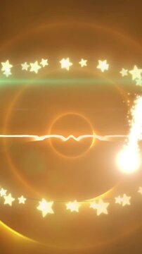 Animation of light spots over star frame
