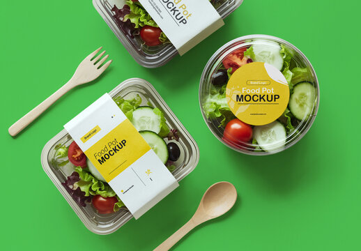 Plastic Food Box Mockup Design