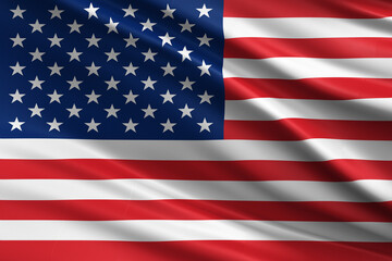 Naklejka premium United States Of America Wavy Flag