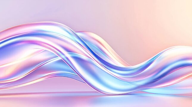 Vagues pastelles iris&eacute;es ondulant 