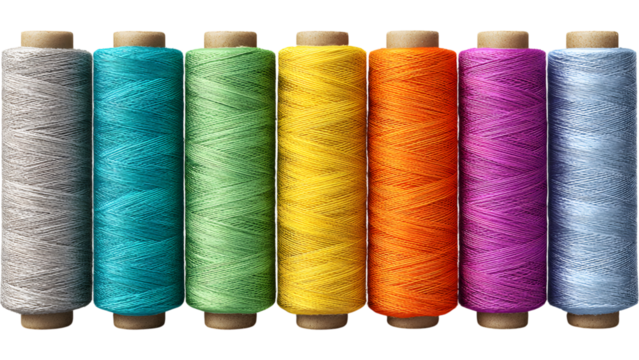 colorful threads	
