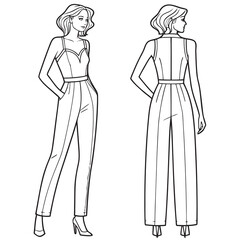 vector illustration of a woman in a dress