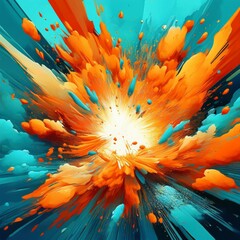Colourful and vivid explosion as background