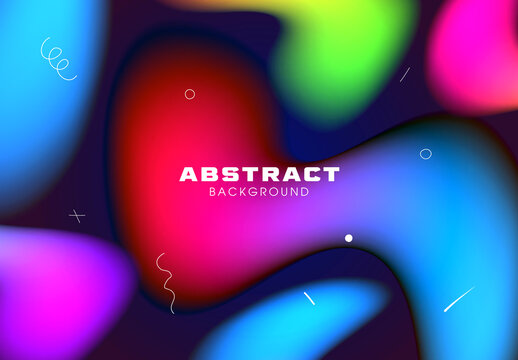 Vibrant Abstract Neon Liquid Background Design