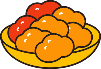 Simple Chicken Nuggets Icon Vector Graphic