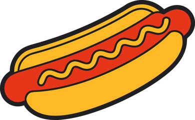 Simple Hot Dog Fast Food Icon