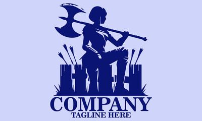 women modern sexy amazonas vector illustration, women modern sexy amazonas logo design