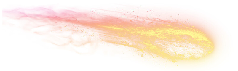 Meteor Shower with Glowing Flames Png.  © HAIK