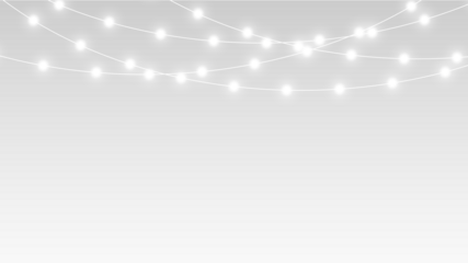 Garland png light string for festive holiday decoration.
