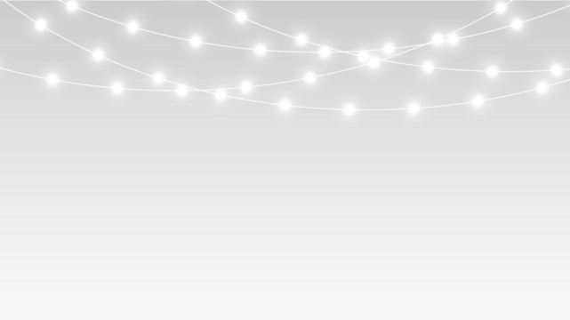 Garland png light string for festive holiday decoration.