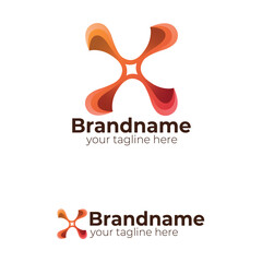 Dynamic Abstract Orange Logo Design Concept Modern Flowing Shape Symbolizing Motion Technology Energy Data Transfer and Digital Corporate Branding Vector
