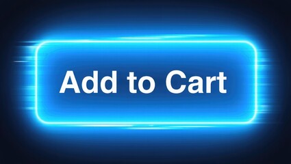 Blue Neon Add to Cart Button with Streaking Light Effect
