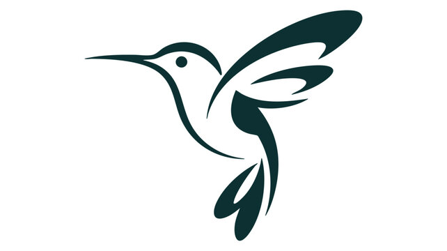 Elegant hummingbird logo design capturing graceful flight and natural beauty vector