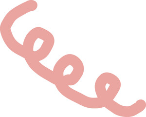 Fototapeta premium Abstract Christmas pink line curve Paper Cut-Out Clip Art Modern Holiday Collage Elements