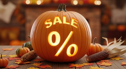Carved Pumpkin with Sale 0% Discount and Autumn Decorations