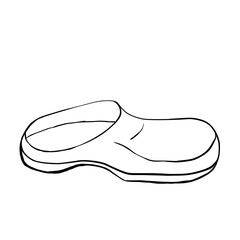 Sketch of slippers