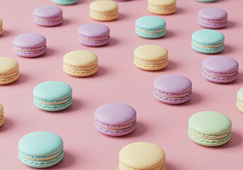 Obraz premium colorful macaroons isolated on white