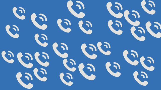 calling blue background animation