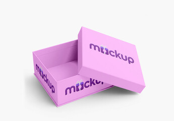 Mockup of a Square Gift Box