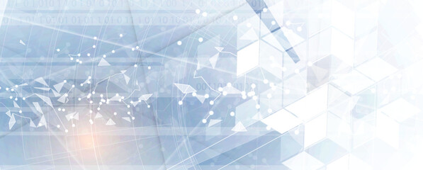 Abstract circuit technology style concept particles background