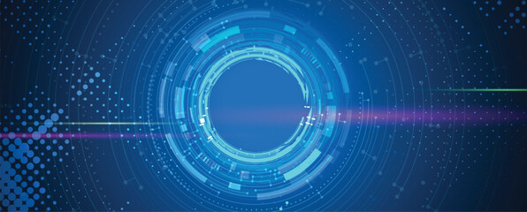 Abstract circuit technology style concept particles background