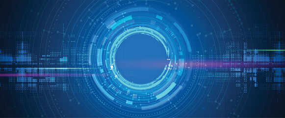 Obraz premium Abstract circuit technology style concept particles background