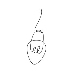 Hand drawn light bulb vector. Line continuous drawing illustration. Minimal linear silhouette icon. Outline print, banner, card, wall art poster, brochure, symbol, cartoon, doodle, abstract sign