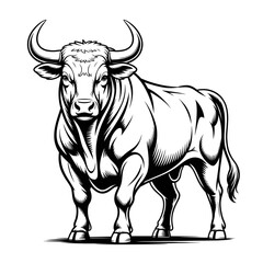 Majestic Buffalo Line Art Coloring Page for Kids and Adults