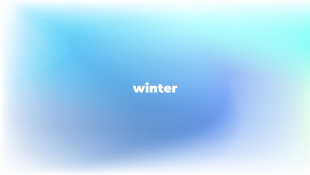 Winter season. Winter blurred background with soft color gradients for seasonal graphic design. Vector illustration.