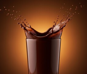 Intense Ember Splash Hyper Realistic Hot Chocolate Motion