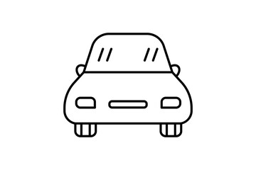 Autonomous car sensor Icon. Icon related to Technology. Line icon style. Simple vector design editable
