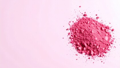 Pink Powder Splash on Pale Surface