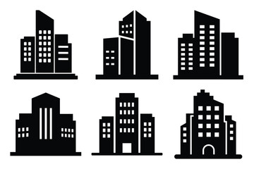 building vector icon set