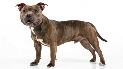 staffordshire bull terrier isolated on a white