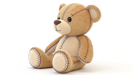 teddy bear play toy isolated on white background