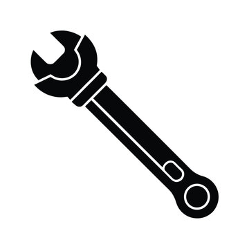 Flat Vector Icon of Ratchet Tool