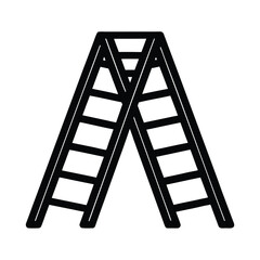 Flat Vector Icon of Scaffolding Ladder